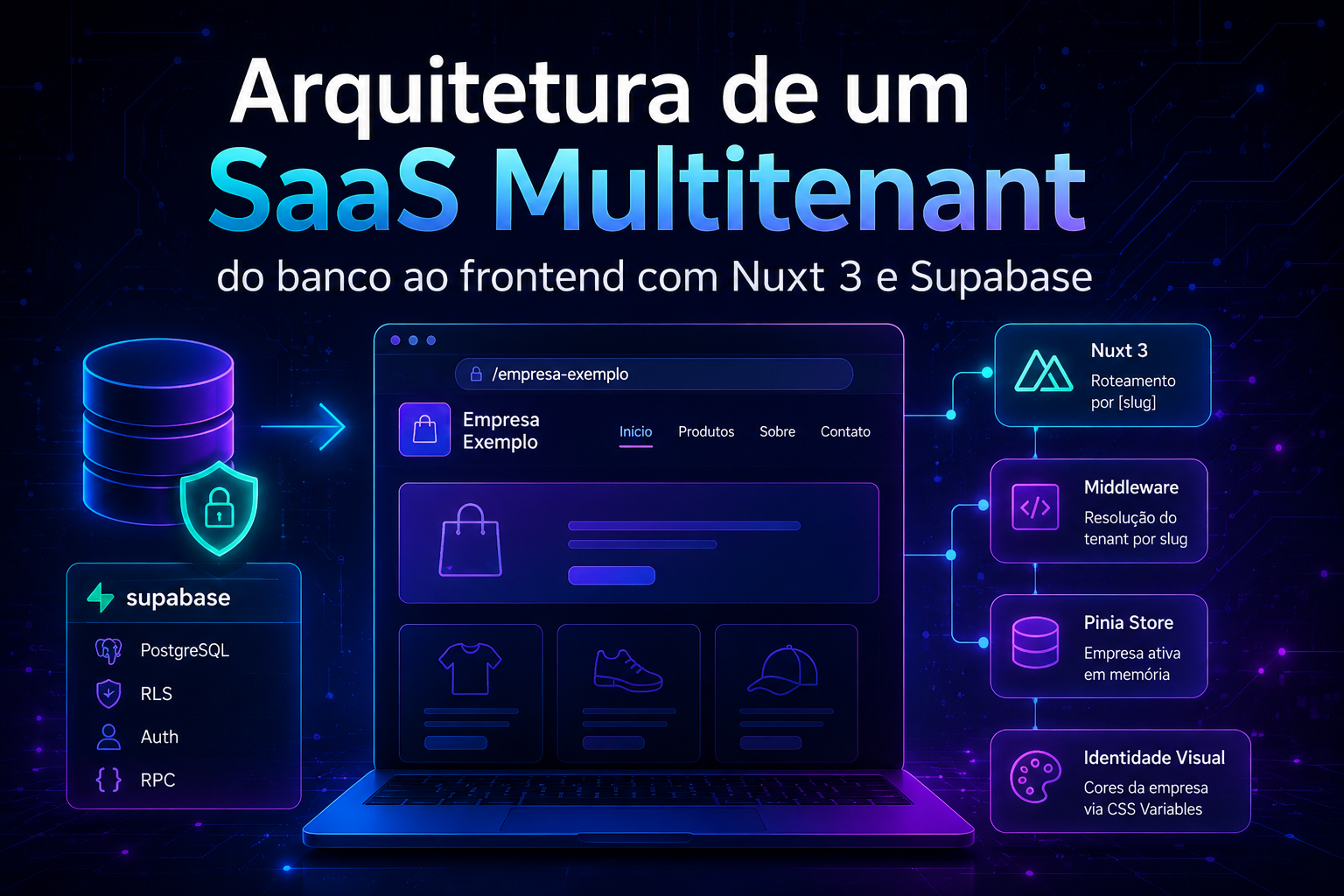 Como estruturei a arquitetura inicial de um SaaS multitenant com Nuxt 3 e Supabase