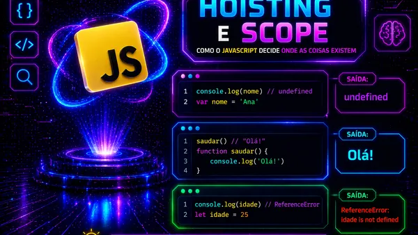 Hoisting e Scope: como o JavaScript decide onde as coisas existem