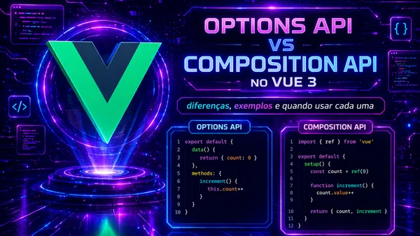 Options API vs Composition API no Vue.js: qual usar e quando?