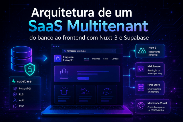 Como estruturei a arquitetura inicial de um SaaS multitenant com Nuxt 3 e Supabase
